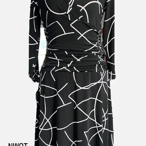 Black and White Geometric Dress